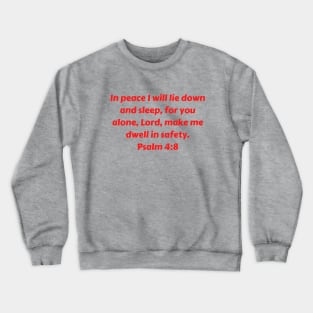 Bible Verse Psalm 4:8 Crewneck Sweatshirt